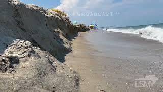 07-16-2024 Carolina Beach,NC - Major Beach Erosion During Hurricane Season