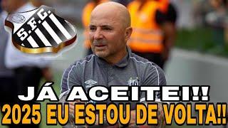  SAMPAOLI MANDA RECADO AOS TORCEDORES DO PEIXE..EU VOLTO  EM 25  SÓ DEPENDE DO MARCELO!!!!