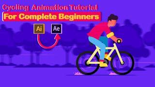 Cycling Animation Tutorial for COMPLETE Beginners | After Effects Tutorial