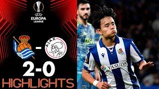 Takefusa Kubo Goal | Real Sociedad vs Ajax 2-0 Highlights | UEFA Europa League 2024-25