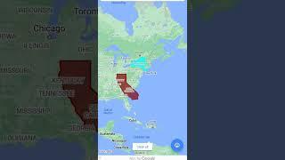 California vs New York state size comparison #shorts #map #geography #usa #comparison #mapping #us