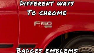 How to video of different ways to chrome badges emblems on scale model car kits ep#75
