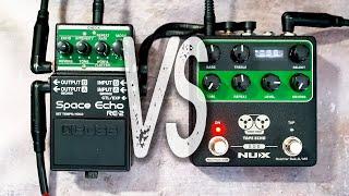 BOSS RE-2 Space Echo VS NUX NDD-7 Tape Echo // Comparison [NO TALK / ONLY TONES]