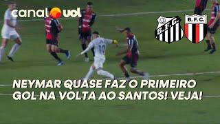 NEYMAR QUASE FAZ O PRIMEIRO GOL DELE NA VOLTA AO SANTOS! VEJA O LANCE COM NARRAÇÃO DE MILTON LEITE!