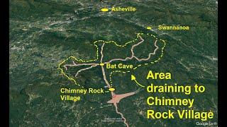 Why did so much water flow to Chimney Rock during the Helene flood?