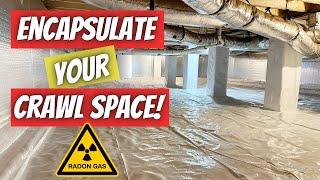 Crawl Space Encapsulation Steps with Radon Mitigation System  #crawlspace  #radon  #encapsulation