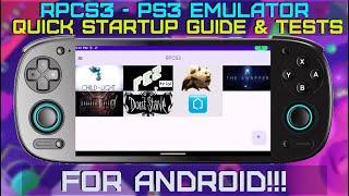 RPCS3 - PS3 Emulator Quick Startup Guide & Tests for Android and Retroid Pocket 5!!!