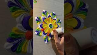 Rangoli designs for diwali simple and easy #rangolidesign #diwalirangoli #shorts