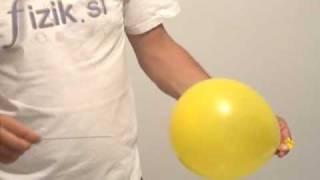 Balloon trick - physics experiment