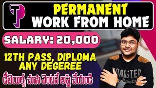Permanent Work from Home jobs | 12th Pass, Diploma & Any Degree jobs| Latest jobs 2024 |@VtheTechee