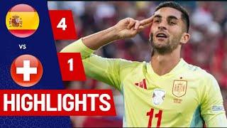 Spain vs Switzerland highlights | Spain vs Switzerland 4-1 full extended highlights #football#spain