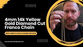 4mm 14k Yellow Gold Diamond Cut Franco Chain | Best Men's Gold Chains Review