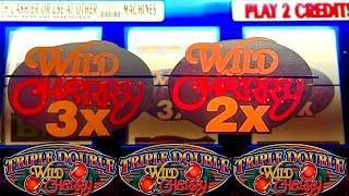 Classic Old School Triple Double Wild Cherry 3 Reel Casino Slot