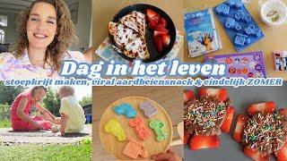 ZONDAG IN ONS LEVEN ️ DIY STOEPKRIJT MAKEN, POKEMON KAARTEN, VIRAL AARDBEIENSNACK | Zeg maar Fem |