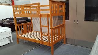 Bunk Bed Elsa Single Solid Wood in Honey Oak Colour