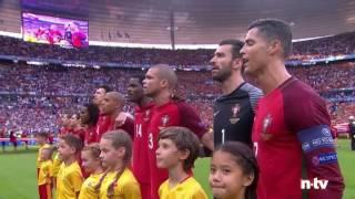 ZOE Stehle als Einlaufkind mit Ronaldo beim EM Finale 2016