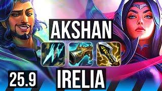 AKSHAN vs IRELIA (MID) | Legendary, 14/5/11 | KR Master | 25.9
