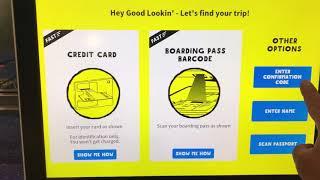 Using Spirit Airline Kiosk Machine - 2019 update machine. Checking In. Getting your boarding pass.