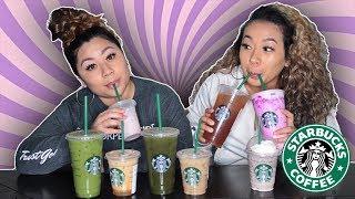 Trying OUR subscribers FAVORITE Starbucks Drinks!! (HILARIOUS REACTIONS)