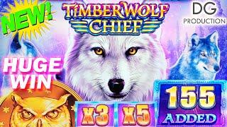  NEW  Timber Wolf Chief Crazy 38 Bonus Spins Huge Win Aristocrat Las Vegas #slot #casino #trending