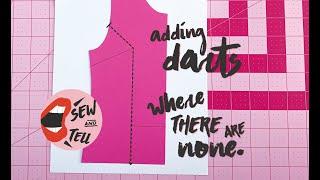Pattern Making Tutorial: How to add darts to a dart less bodice