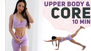 10 min Core & Upper Body Burn Workout | 3 week Weight Loss Challenge