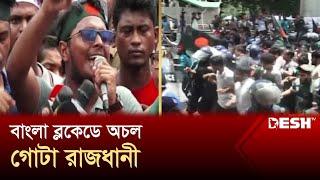 স্থায়ী সমাধান না আসা পর্যন্ত আন্দোলন চালিয়ে যাওয়ার ঘোষণা | Bangla Blockade | Quota Andolon | Desh TV