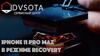 iPhone 11 Pro Max в режиме Recovery ( iPhone 11 PM висит на шнурке) мы ждали более сложный ремонт