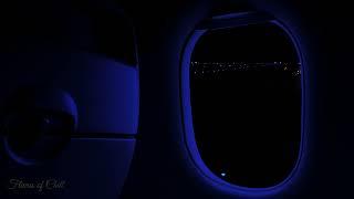 Dark REAL Night Flight Brown Noise Ambience | Takeoff | Flight Attendants | Call Dings | Zen | 4K