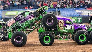 Monster Jam World Finals 2022 Grave Digger Anniversary Encore! - 6 TRUCK JUMP