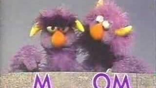 Classic Sesame Street: The 2-headed Monster spells MOM