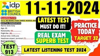 IELTS Listening Practice Test 2024 with Answers | 11.11.2024 | Test No - 913