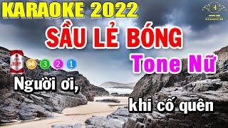 Sầu Lẻ Bóng Karaoke Tone Nữ Nhạc Sống | Trọng Hiếu