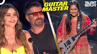 11-Year-Old Guitar Prodigy Maya Shreds Metallica Classic | America's Got Talent