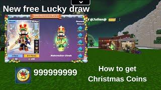 New Map and new free Lucky draw | How to get Christman Coins | Blockman Go Skyblock