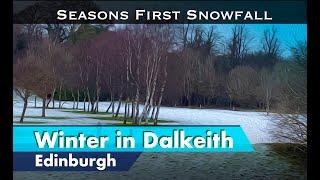 Winter in Dalkeith, Edinburgh. Seasons first snowfall..