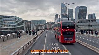 London Bus Ride: Streatham to Holborn Upper Deck aboard Bus 133 from Southwest to Central London 