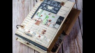 Flip through video vintage school junk journal