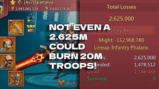 7 Rallies Eaten with 25M Troops. The Max accounts couldn't Believe it! Lords Mobile.