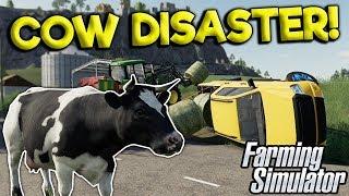 THREE BAD FARMERS BUY & DESTROY A COW FARM! - Farming Simulator Multiplayer 19 Gameplay