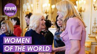 Queen Camilla Hosts Victoria Beckham, Sarah Lancashire, and Stars at WOW Reception