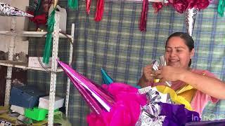 Asi quedó la piñata de 7 conos con papel China y Metálico #sinaloa #parati #tutorial