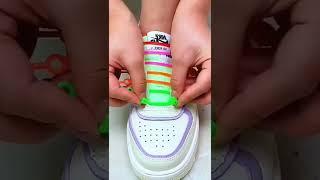 Free tie silicone elastic shoelace buckle free color novel creative elastic elastic shoelace