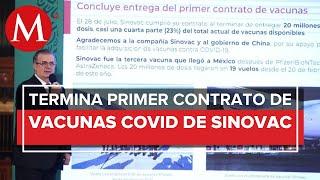 México concluye contrato por 20 millones de vacunas con Sinovac