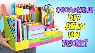 Organiseur de Bureau en Carton DIY Avec Compartiment Secret ‍️