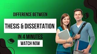 Difference Between Thesis & Dissertation| Dissertation vs Thesis | The Assignment Helpline| #phd