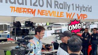 Thierry Neuville i20N Rally1 with 정의선 회장님(Executive chairman of Hyundai)