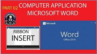 COMPUTER APPLICATION-MICROSOFT WORD -INSERT RIBBON -PART 02