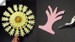 6 diy - How to make paper snowflakes | 3d paper snowflakes