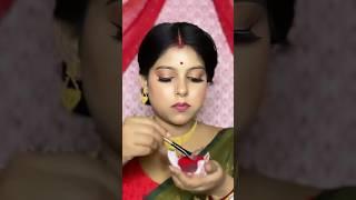 Durga puja Dashami saaj Sindur Porar style|Traditional Bengali Bridal look How to apply sindur